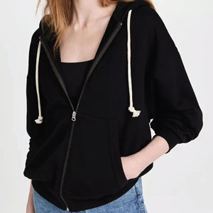 Sudadera con Capucha Premium de Alta Calidad, Estampada, con Cuello Alto, Logotipo Frontal, Forro Polar Grueso Anti-Pilling de 220g para Mujer - Product Image 6