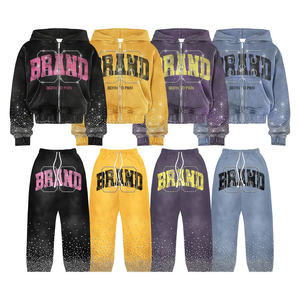 ชุดวอร์มผ้าฟลีซหนาน้ำหนัก 480 กรัม ระบายอากาศได้ดี แห้งเร็ว พิมพ์ลายตามสั่ง ประดับด้วยคริสตัล ผ้าฝ้ายแท้ 100% สำหรับฤดูหนาว รุ่นท็อปวินเทอร์ ทรงครอปโอเวอร์ไซส์ - Product Image 5