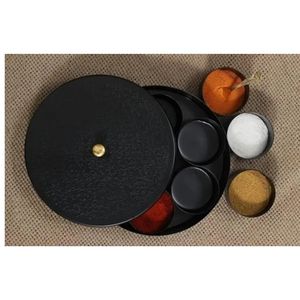 Trendy Handmade Metal <b>Spice</b> Box Decorative Lid High Quality Kitchen Masala <b>Storage</b> Organizer Best Quality Container - Product Image 1