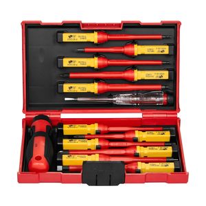 Set Professionale di 13 Utensili Isolati per Elettricisti 1000V, Set di Cacciaviti a Croce con Punta Magnetizzata - Product Image 1