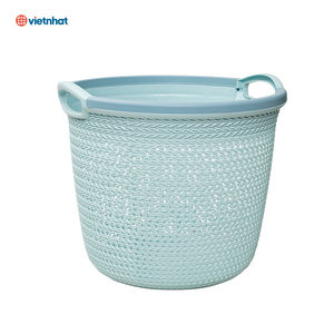 Panier de rangement de style tissé Hokori 5132 – Organisateur en plastique durable avec aspect tissé et poignées faciles à saisir - Product Image 2