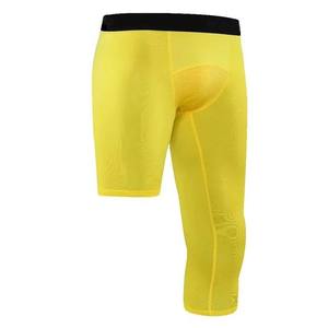 Pantalones de Yoga de Diseño Moderno Personalizados, de Una Sola Pierna, Compresivos, Transpirables, con Cintura Elástica, de Longitud Completa, en Spandex/Poliéster/Algodón para Hombre - Product Image 4