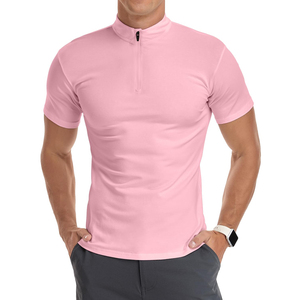 เสื้อเชิ้ตผู้ชายดีไซน์เฉพาะตัว คอซิป ¼ ซิป น้ำหนักเบา แห้งเร็ว ผ้าฝ้ายเนื้อนุ่ม ลายเรียบ ทรงปกติ - Product Image 6