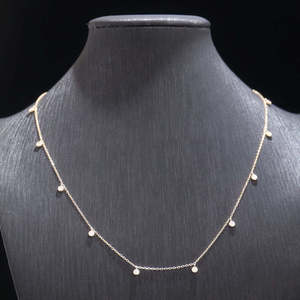 Luxury Round Cut Moissanite Drop Necklace 925 Sterling <b>Silver</b> <b>Choker</b> Necklace For Women Wedding Jewelry - Product Image 4