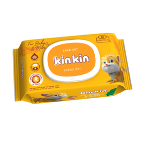 Kinkin Lingettes humides en tissu non tissé de qualité supérieure, 100 pièces, meilleur prix, purifiées pour le nettoyage de la peau des bébés Vietnam - Product Image 2