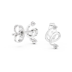 Conjunto de Aretes de Diamantes Cultivados en Laboratorio, Modernos, Oro Rosa Sólido de 18 Quilates, Chapado en Rodio, Corte Brillante, para Compromiso, Boda, Fiesta, San Valentín, Uso Diario - Product Image 5