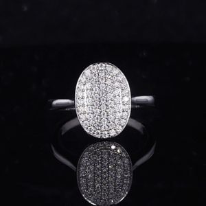 Anillo de Compromiso RITZIN con Diamante Solitario Redondo Creado en Laboratorio en Oro Blanco de 14k con Banda de Oro - Product Image 1