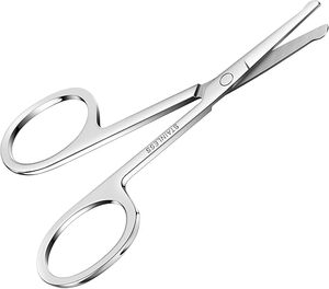 กรรไกรตัดขนจมูกความแม่นยำสูง สแตนเลสสตีล ปลายมน ปลอดภัย สำหรับตัดแต่งขน กรรไกรสำหรับช่างตัดผม ร้านเสริมสวย อุปกรณ์เสริมความงาม - Product Image 2