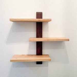 Rustic Live Edge Wooden Floating Shelf Elegant Wall Mount Walnut Finish Single <b>Storage</b> Ledge Display Rack for Home Decor - Product Image 6