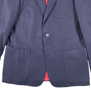 Blazer d'affaires bleu marine sur mesure pour homme, veste de costume formelle en tissu italien, manteau de bureau de luxe sur mesure avec personnalisation OEM - Product Image 4