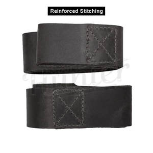 สายรัดข้อมือหนังปรับได้ ระบายอากาศได้ดี พร้อมโลโก้สั่งทำพิเศษ กันลื่น สำหรับฟิตเนส ยิม ป้องกันข้อมือ ยกน้ำหนัก - Product Image 2