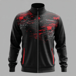 High Quality Training <b>Jacket</b> <b>Men</b> OEM Zipper <b>Long</b> Sleeve Sports Training <b>Jackets</b> <b>Men's</b> Windproof Sports Sublimation <b>Jacket</b> <b>Men</b> - Product Image 3