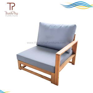 EDEN Ensemble de canapés de jardin contemporains en bois d'acacia, 6 pièces, écologiques, avec coussins imperméables, pliables, pour hôtels et villas - Product Image 4