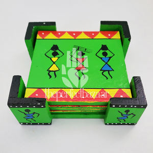 ตะกร้าไม้สีเขียว แบรนด์ theperfectbazaar ของตกแต่งบ้าน ผลิตในอุตรพัฎษ์ - Product Image 1