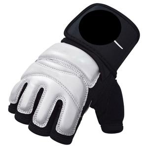 ถุงมือชกมวยพร้อมสายรัดข้อมือ ขายส่ง ถุงมือ MMA แบบกำหนดเอง OEM ถุงมือต่อสู้หนังแท้ขายดีที่สุด ถุงมือ MMA อเนกประสงค์ - Product Image 4