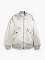 Blouson Bomber Rétro Unisexe Double Face Col Montant Coupe-Vent Fermeture Éclair Doublure Polaire Hiver Logo Frontal Extérieur