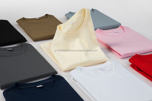 เสื้อยืดแขนสั้นทรงหลวมสีทึบขนาดใหญ่ปรับแต่งได้สไตล์ถักแบบเป็นทางการรุ่นล่าสุดการออกแบบว่างเปล่า - Product Image 3