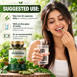 Cápsulas de Moringa Superalimento Natural Suplemento Dietético 60 Cápsulas Apoyo Nutricional Herbal - Product Image 5