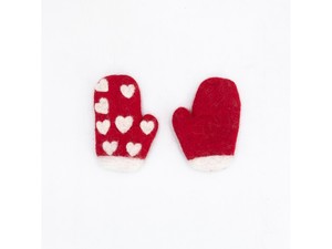 Adornos de Fieltro y Lana Rojos Hechos a Mano para Colgar en el Árbol de Navidad, Decoración Acogedora para el Hogar en Invierno, Decoración Navideña Infantil - Product Image 6