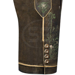 Shorts en cuir classiques pour hommes, style Lederhosen, design traditionnel allemand écologique pour les célébrations festives et culturelles - Product Image 5