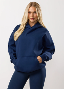 women tracksuit slim fit cotton <b>polyester</b> <b>hoodie</b> jogger pants athletic gym wear training set - Product Image 2