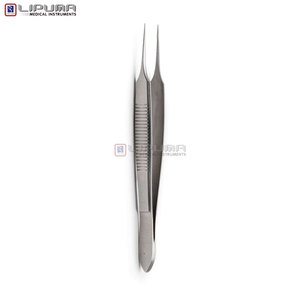 Pinzas de Sutura Tubingen 9.5 CM con Puntas Delicadas de 0.5 MM, Instrumentos Médicos Quirúrgicos para Microcirugía Oftálmica - Product Image 4