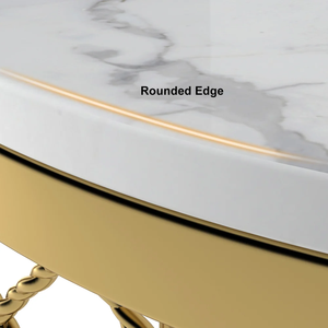 Modern Living Innovative <b>Table</b> Luxury Furniture Marble Top Round <b>Side</b> <b>Table</b> for Living Room, Hotel, Office Gold Plated <b>Tables</b> - Product Image 5