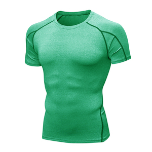 Camisetas deportivas de compresión para hombre, para gimnasio, entrenamiento, atletismo, correr, capa base transpirable, proveedores de camisetas de manga corta - Product Image 3