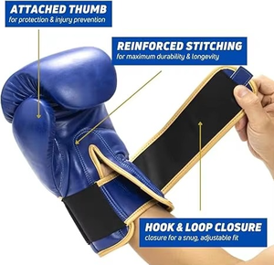 Gants de boxe personnalisés en cuir PU pour adultes, pour la compétition et l'entraînement, avec logo sur mesure, gants de boxe Winning personnalisés - Product Image 3