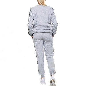 Women's Casual <b>Lounge</b> Wear Side Stripe Track Suit Women's Pullover Full Sleeve Sweat Suit - Product Image 3