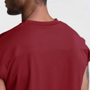 Camiseta Deportiva Casual sin Mangas para Hombre, 100% Algodón, Lisa, Teñida, de Secado Rápido y Transpirable, Personalizable - Product Image 3