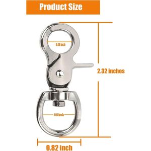 Ganchos de Seguridad Resistentes, 10 Piezas, 2.32 x 0.82, Cierres Metálicos, Clips para Correas, para Jaulas de Pájaros, Llaveros - Product Image 4