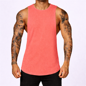 Débardeur de musculation et fitness pour homme 100% Coton, couleur unie, léger, pour l'été, la course et l'entraînement - Product Image 5