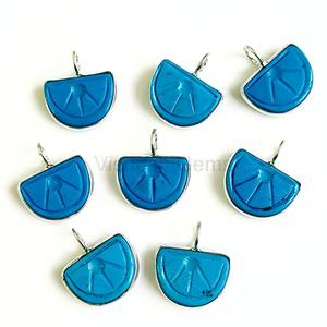 <b>Top</b> Quality Turquoise Melon Carved Gemstone Pendant Onyx Carving Charms Pendants 925 Sterling <b>Silver</b> Charms For Jewelry Making - Product Image 4