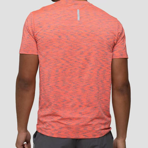 Quick Dry <b>Reflective</b> Sports T-Shirt Ultra-Thin 200GSM Dyed Printed Fitness <b>Top</b> Breathable Polyester Spandex for Activewear - Product Image 2