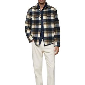 เสื้อเชิ๊ตผ้าสักหลาดสำหรับผู้ชายเสื้อเชิ๊ตผู้ชายผ้าสักหลาดน้ำหนักเบาปรับได้ตามต้องการ - Product Image 1