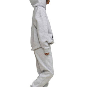 Survêtements pour femmes en molleton uni de qualité supérieure, personnalisés, décontractés, pour l'automne, à manches longues, surdimensionnés, écologiques, de style streetwear, OEM - Product Image 6