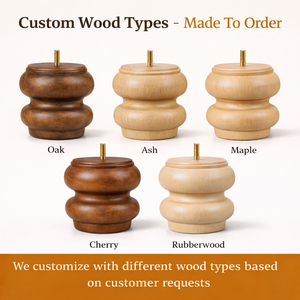 Grande patte de meuble en bois massif tourné pour canapé, lit, table – Pied en bois robuste de remplacement – Fournisseur OEM personnalisé - Product Image 3