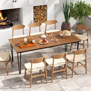 Tavolo da Pranzo per Esterni da 79 Pollici per 8 Persone con Foro per Ombrellone da 1,9 Pollici - Product Image 2