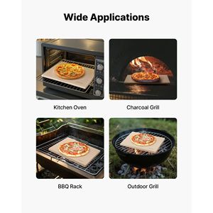 Pietra per Pizza Rettangolare Extra Large 20 X 14 X 0.67 Pollici, Resistente al Calore fino a 1450 Fahrenheit, Utensile per Pizza ad Alta Temperatura - Product Image 6