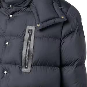 Custom Winter Oversized Distressed Bomber Jacket Cropped Streetwear Zip Blank Vintage Padded Puffer <b>Flight</b> Jacket with Hood <b>Men</b> - Product Image 5