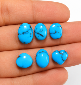 Arizona Turquoise Cabochon Natural Blue Turquoise Mix Shape Loose Stones for Jewelry Making - Product Image 1
