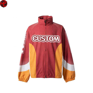 Custom Streetwear Zip up Blank <b>Oversized</b> Reflective Waterproof Windproof Jacket and Track Pants <b>Jogger</b> Sets Nylon Tracksuit - Product Image 2