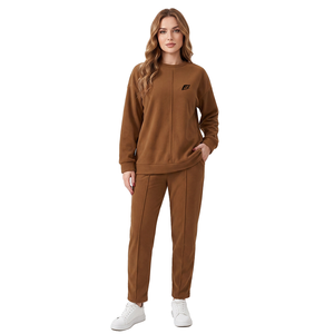 Conjunto de sudadera de cuello redondo para mujer, top de manga larga con pantalones ajustados, conjunto informal de dos piezas a juego, B2B - Product Image 1