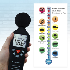 Sonometre numérique de haute qualité avec interface PC, enregistrement de 32 000 données, pondération A/C, alarme de batterie, pour la maison, le bureau et l'école - Product Image 2