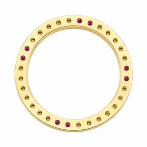 Caja de Reloj de 26 mm con Incrustaciones Completas de Diamantes de Moissanita VVS Color D y Rubíes, Bisel Unisex, Accesorios para Relojes de Moissanita, Joyería Hip Hop - Product Image 2