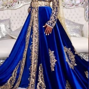 Vestido Caftán de Diseño Moderno para Mujer, Traje de Boda Pakistaní, Vestido Caftán Adornado con Cuentas de Cristal y Pedrería - Product Image 6