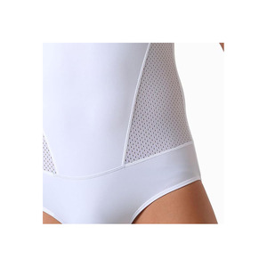 Débardeur de lutte blanc pour homme, sans manches, ajusté, respirant, avec empiècements en maille, toutes saisons, en Spandex et Polyester, taille élastique - Product Image 4