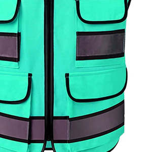 Chaleco de Seguridad de Alta Visibilidad ANSI Clase 2 EN ISO 20471 Clase 1 para Construcción, con Tiras Reflectantes, Impermeable, Logotipo Personalizable, Marca Personalizada - Product Image 4