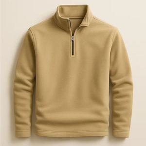Sudadera con cremallera de un cuarto, de tejido polar grueso, para colecciones de marcas de ropa urbana estadounidenses, con etiquetado personalizado. - Product Image 6